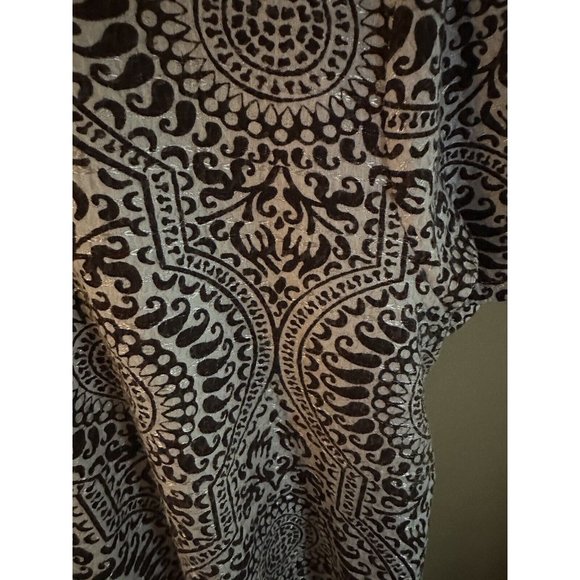 Jacqueline Smith Women’s Brown And White Short Sleeve Top Size XL Cotton Blend - Picture 7 of 10